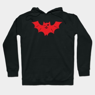 Bat (red solid) Hoodie